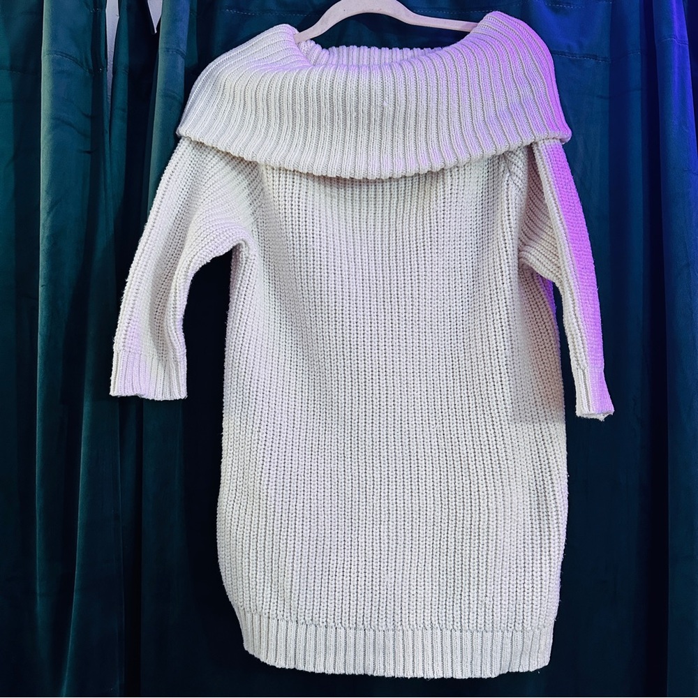 3/4 Sleeve Long Cotton Sweater